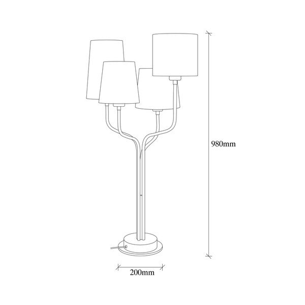 Bílá kovová stolní lampa s červenými stínidly Opviq lights Aposto-image-2