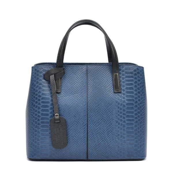 Синя кожена чанта Elisa - Roberta M