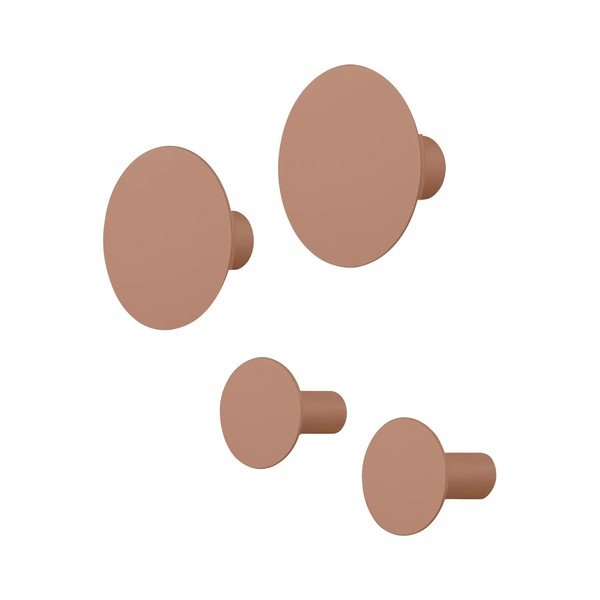 Кафяви стенни комплект куки 4 бр. Ponto – Blomus