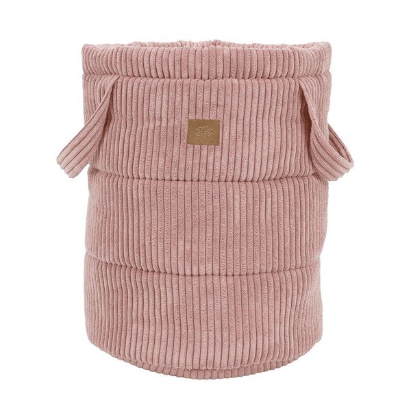 Розова текстилна детска кошница за играчки ø 39x50 cm – Meowbaby
