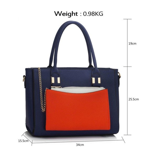 Kabelka L&S Tatiana Navy & Orange-image-2