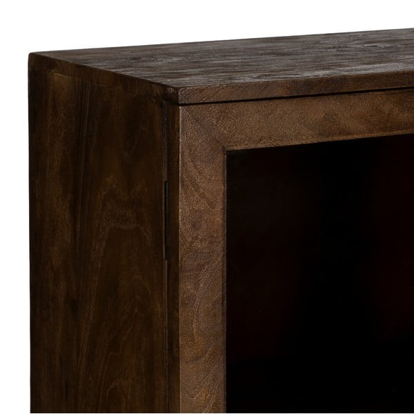 Кафява витрина от масивно манго 80x140x40 cm Ravi – Ixia-image-4
