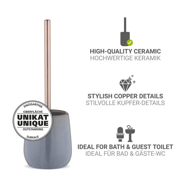 Сива керамична четка за тоалетна Sirmione – Wenko-image-3