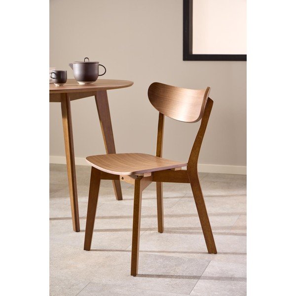 Кафяв трапезен стол Roxby – Actona-image-3