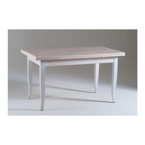 Bílý dřevěný rozkládací jídelní stůl Castagnetti  Justine, 140 x 80 cm