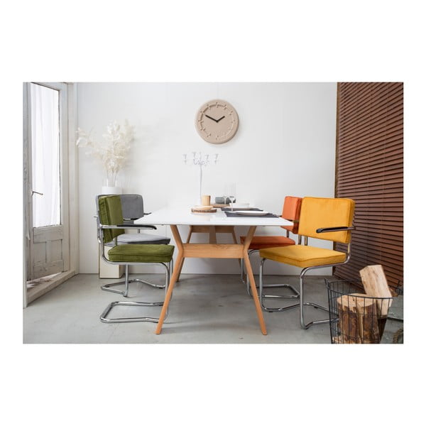 Черни тапицирани трапезни столове в комплект с подлакътници/люлеещи се  2 бр. – Zuiver-image-2