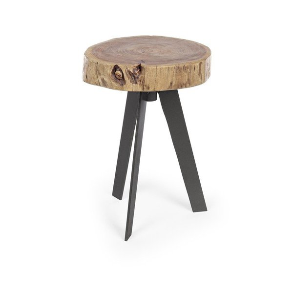 Odkládací stolek z akáciového dřeva Bizzotto Aron, Ø 32 cm-image-1