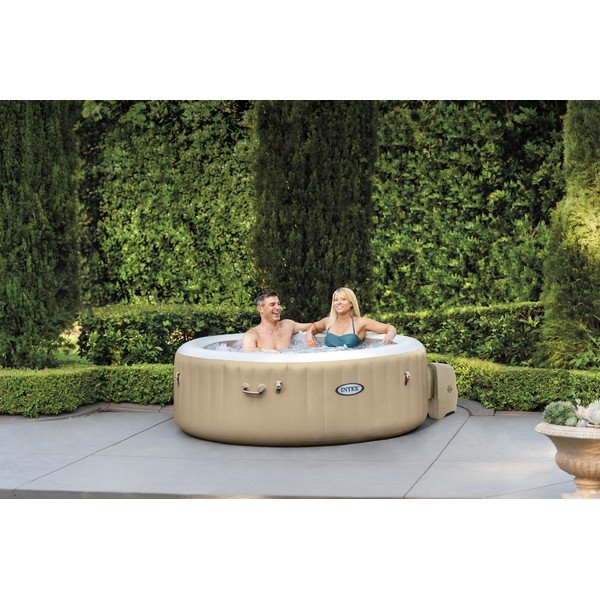 Надуваемо джакузи за 4 души ø 196 cm дълбочина 71 cm Bubble HWS – Intex-image-1