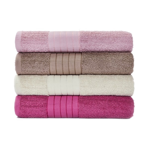 Комплект от 4 памучни кърпи за баня, 70 x 140 cm Siena - Bonami Selection