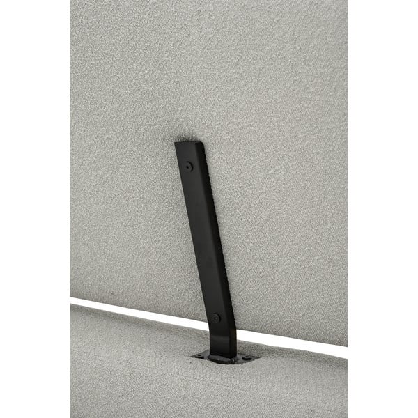 Светлосиво тапицирано двойно легло с включена подматрачна рамка 140x200 cm Odette – Scandic-image-1