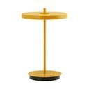 Жълта метална LED настолна лампа с метален абажур (височина 31 cm) Asteria Move – UMAGE
