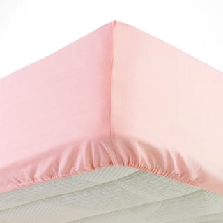 Розов еластичен чаршаф от джърси 160x200 cm Jersy – douceur d'intérieur