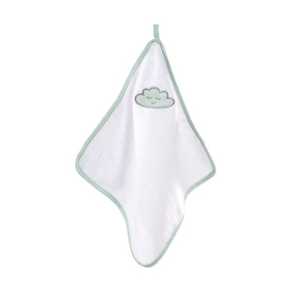 Бяла памучна детска хавлия с качулка 80x80 cm Happy Cloud – Roba-image-2