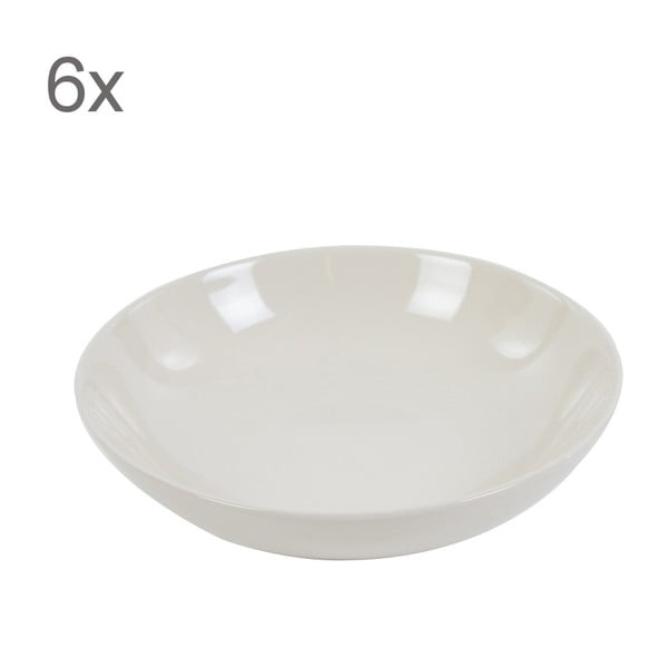 Sada 6 talířů Kaleidos 21 cm, bílá