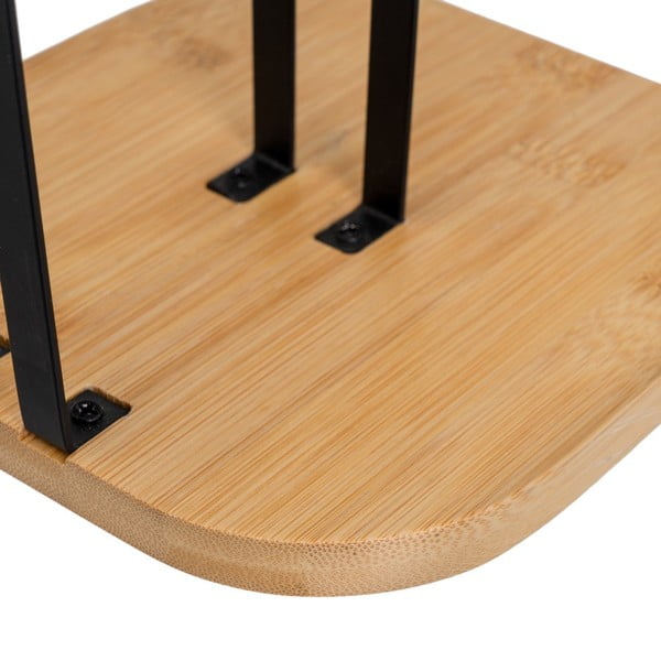 Метална стойка за кухненска хартия в черен и естествен цвят – Casa Selección-image-3