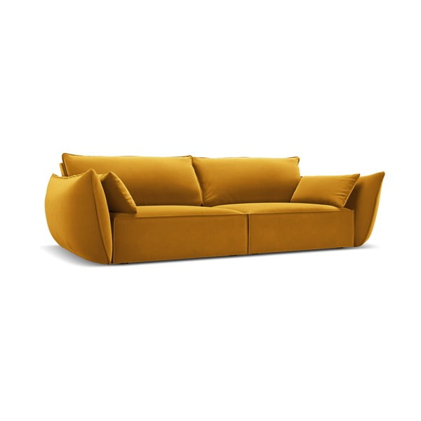 Кадифен диван в цвят горчица 208 cm Vanda – Mazzini Sofas-image-2