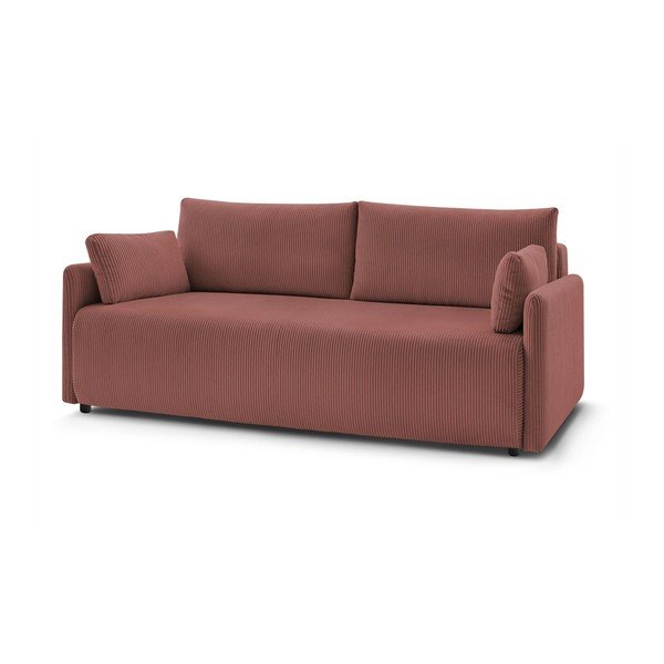 Розов разтегателен диван от рипсено кадифе 211 cm Marcel – Bobochic Paris-image-3