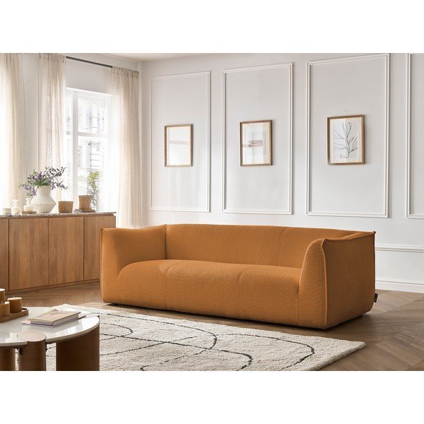 Диван от прежда с примки от букле в цвят горчица 242 cm Giorgia – Bobochic Paris-image-1