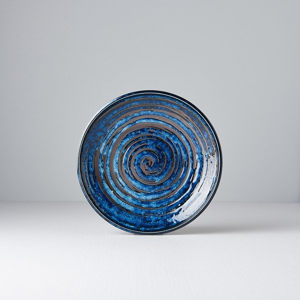 Синя керамична чиния Swirl, ø 20 cm Copper - MIJ-image-3