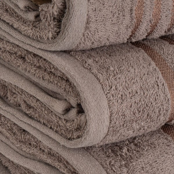 Кафява памучна кърпа от тери 50x100 cm Simple – Casa Selección-image-3