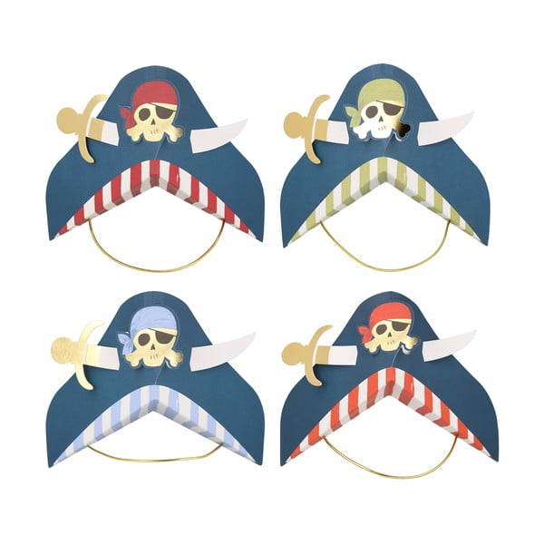 Хартиени шапки в комплект 8 бр. Pirate – Meri Meri