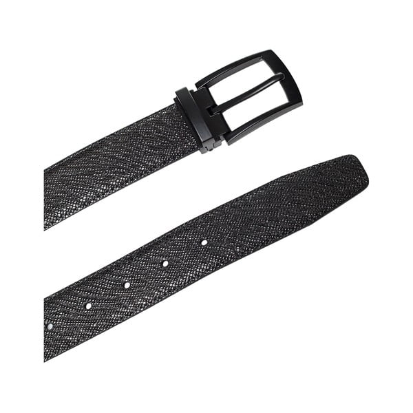 Мъжки колан от черна кожа Thor, дължина 90 cm - Ferruccio Laconi-image-2