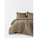 Кафяво единично  спално бельо от памук Renforcé 140x200 cm Checkered – Mila Home Luxury