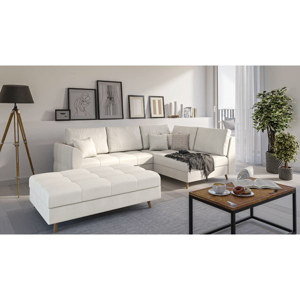 Кремава табуретка за крака Ariella - Ropez-image-3