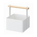 Бяла многофункционална кутия с детайли от букова дървесина Кутия за инструменти, дължина 16 cm Tosca - YAMAZAKI