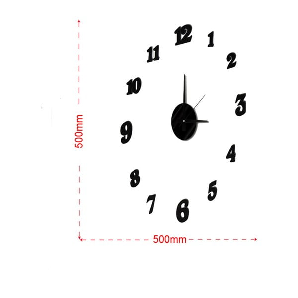 Nástěnné nalepovací hodiny Mauro Ferretti Numbers, ⌀ 50 cm-image-2