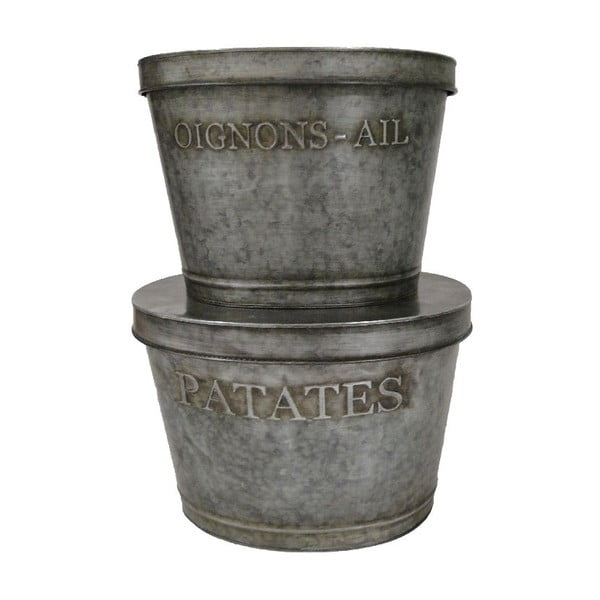 Sada 2 kovových boxů Antic Line Patatas
