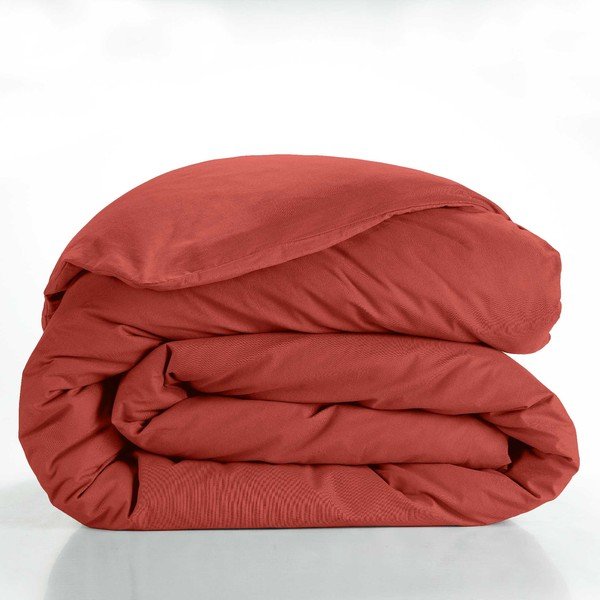 Двойна/удължена памучна олекотена завивка в тухлен цвят 240x220 cm Lina – douceur d'intérieur