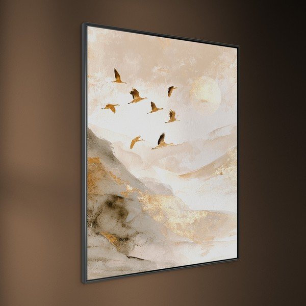 Печатна картина с включена рамка 60x80 cm Golden Peaks II – Styler-image-3