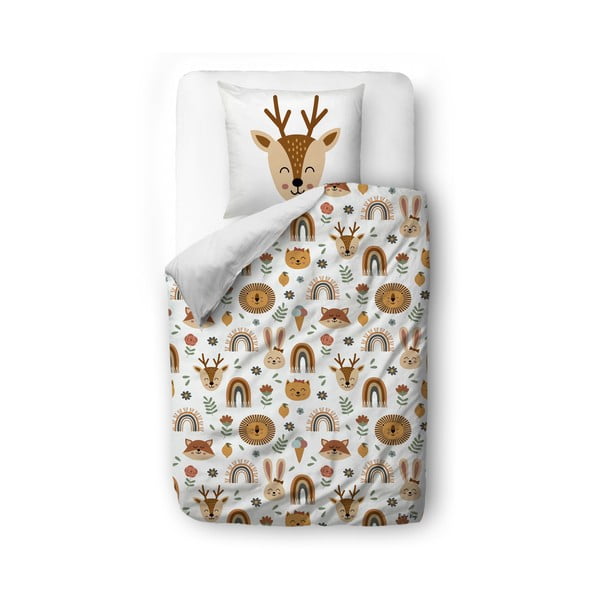 Спално бельо за детско креватче от памучен сатен 100x130 cm Little Boho – Butter Kings