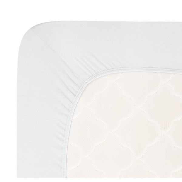 Бял еластичен чаршаф от джърси 180x200 cm Boxspring – Andrea Simone-image-1