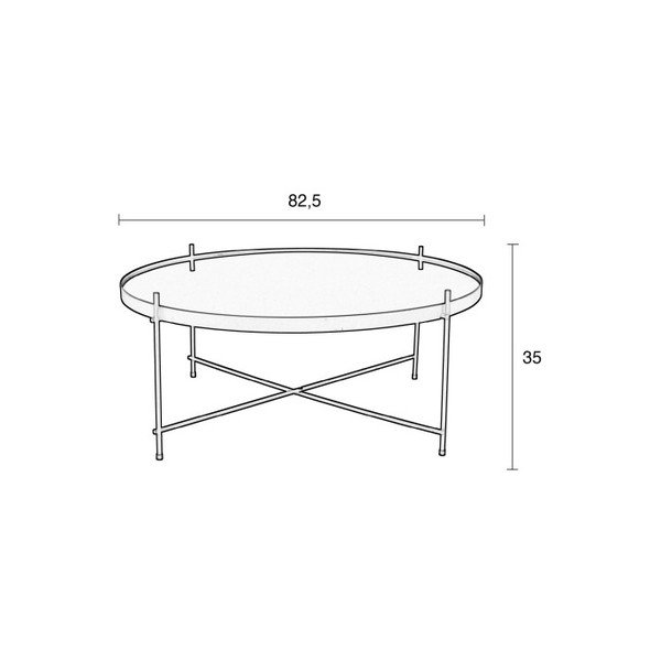 Масичка за кафе в меден цвят Cupid XXL - Zuiver-image-4