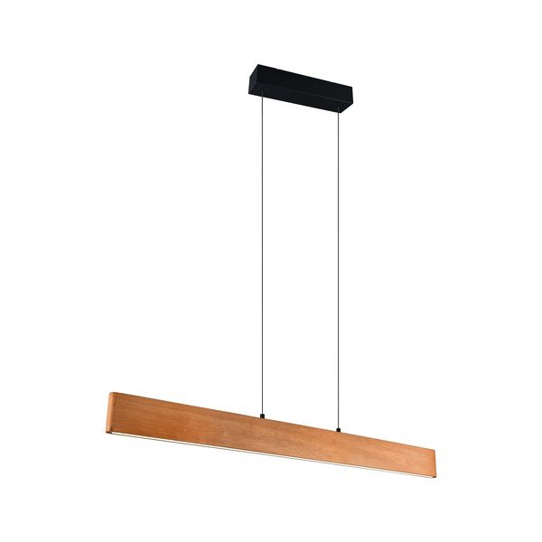 LED висящо осветително тяло в естествен цвят с дървен абажур Edgewood – Trio-image-3