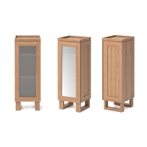 Шкаф за баня от дъбова дървесина Mezza - Wireworks-image-3