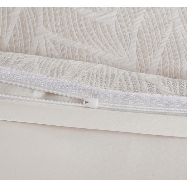 Бежово единично  спално бельо от жакард 140x200 cm Florida – My House-image-3