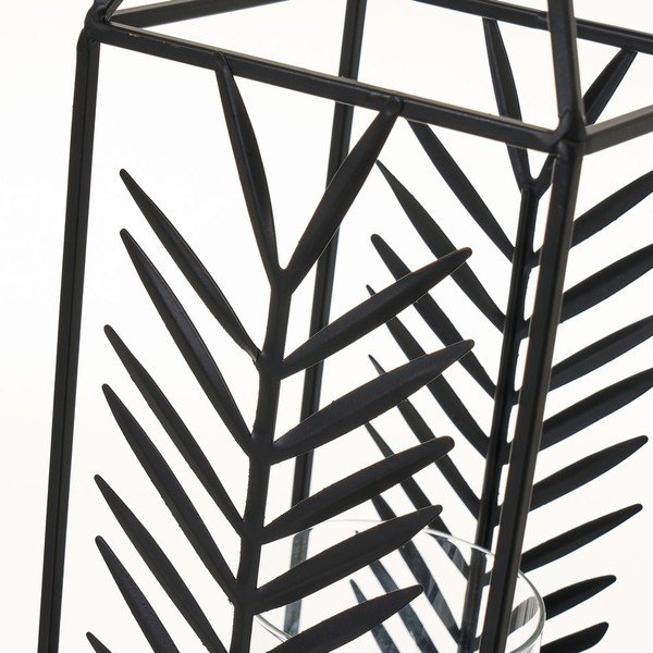 Черен метален фенер , височина 40,5 cm - Casa Selección-image-2