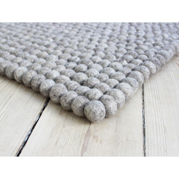 Пясъчнокафяв вълнен килим на топки , 120 x 180 cm Ball Rugs - Wooldot