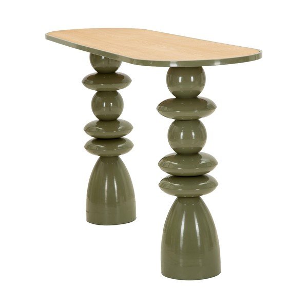 Зелена метална конзолна маса 45x150 cm Metal Console – Mauro Ferretti-image-4