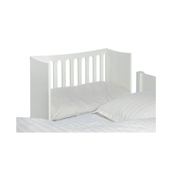 Бяло детско легло на колела с подвижна странична релса , 89 x 44 cm - Manis-h-image-3