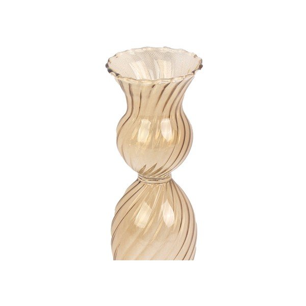 Светлокафяв стъклен свещник, височина 17 cm Swirl - PT LIVING-image-2