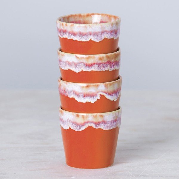 Каменна чаша за еспресо в бяло-оранжев цвят , 210 ml Grespresso - Costa Nova-image-2