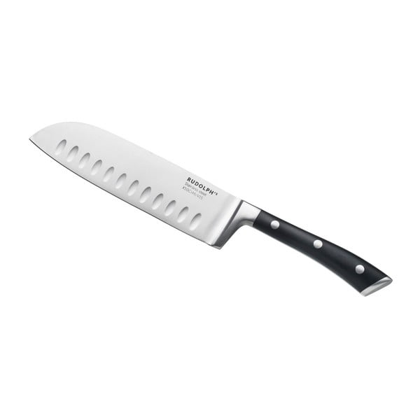 Кухненски нож Rudolph Santoku от неръждаема стомана, дължина на острието 15,5 cm - Bergner