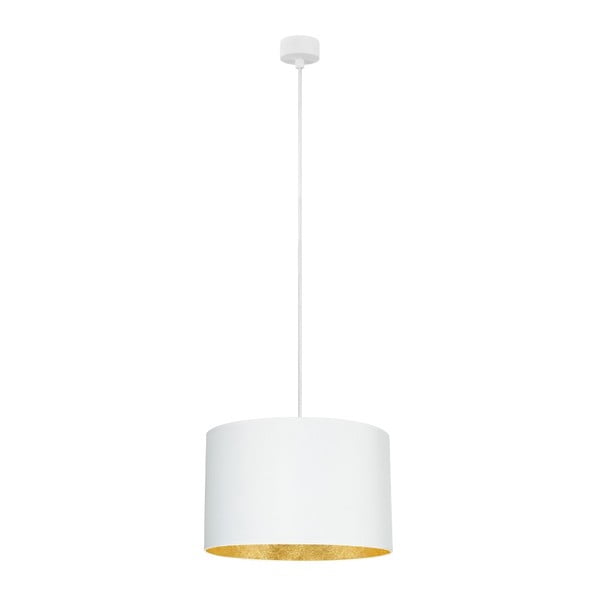 Бяла висяща лампа със златни детайли , ⌀ 36 cm Mika - Sotto Luce