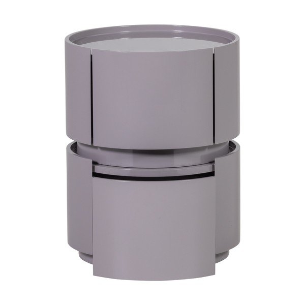 Светлосиво гланцово нощно шкафче Lunex – WOOOD-image-3