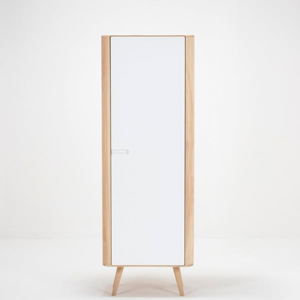 Гардероб с конструкция от дъбова дървесина 60x170 cm Ena - Gazzda-image-2