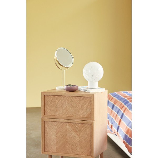 Нощно шкафче от масивен дъб в естествен цвят Herringbone – Hübsch-image-1